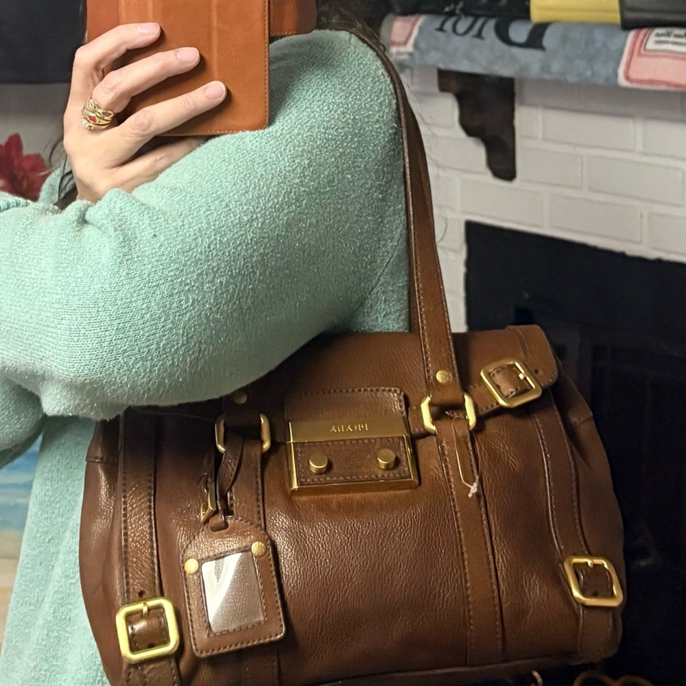 Prada Dark Brown Leather Shoulder Bag - Picture 13 of 17